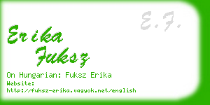 erika fuksz business card